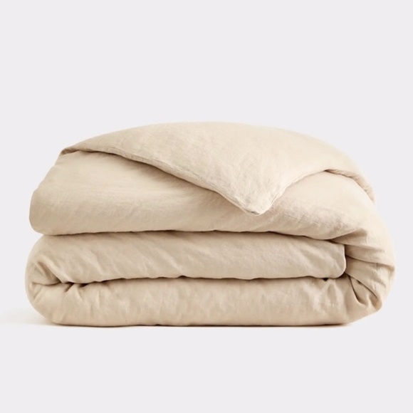 NWOT Quince European Linen Duvet Queen Cover in Oat - Picture 6 of 6